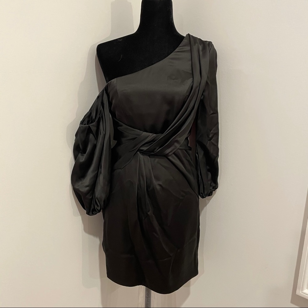 AMUR Black Puff sleeve Alessandra Dress size 2